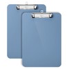 Mr. Pen- Plastic Clipboard, 12.5" x 9", 2 Pack, Gray-Blue