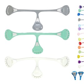 Snappi Nappy Clips for Muslin Nappies, Cloth Nappies, Pack of 3 (Grey/Mint/White, 1: up to 18 Months)