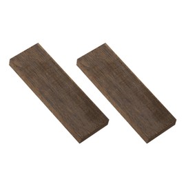 uxcell 2 Pcs Hardwood Lumber Natural Exotic Woods Blocks Hardwood Blanks Boards for Woodworking DIY Crafting Projects Wood Carving Knife Handle, 4.7" x 1.6" x 0.4", Khaki