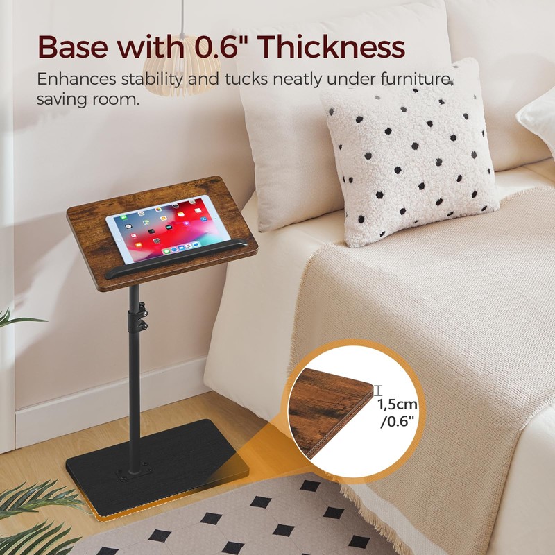 MAHANCRIS TV Tray Table, Sofa Armrest Tray Table for Couch,