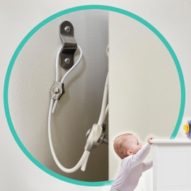 Furniture Anchors for Baby Proofing, HERITMIX Anti Tip Anchors (2 Pack), Heavy Duty Wall Anchor with Thicker Straps, for Shelves and Dressers, Premium Anchors for Furniture