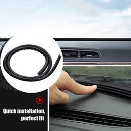 CGEAMDY 160 cm Car Rubber Seal Edge Protection, Car Edge Trim Rubber Seal Protection, U-Shaped Car Flap Door Edge Protection, for Most Models (Black)