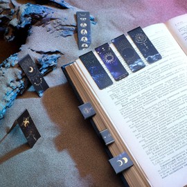 Sinmoe - 30 marcadores magnéticos de luna espacial, galaxia, cielo estrellado, clip de página para niños, adolescentes, estudiantes, profesores, amantes de los libros, lectura, biblioteca escolar