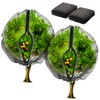 Homiton 2 Pack Fruit Tree Netting Bags with Zipper and