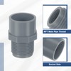 uxcell PVC Adapter Pipe Fitting, 5Pcs 3/4" 2-Way Connectors with