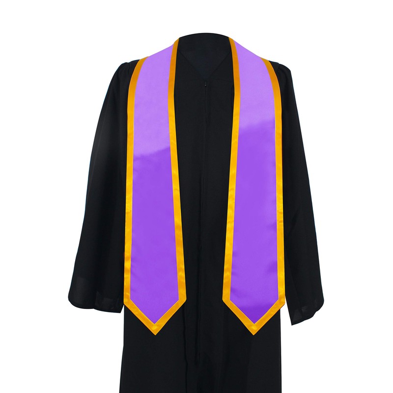 GraduationMall Plain Graduation Honor Stole Classic End With Trim Unisex