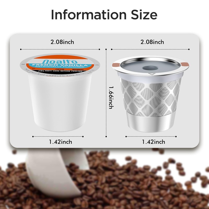 Reusable k Cup Coffee Filters,Universal stainless steel Refillable k Cups