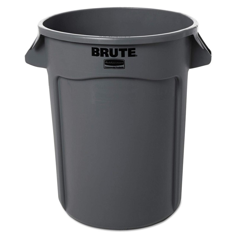 Rubbermaid 2632 Brute Trash Can, Commercial-Grade 32 gallon Gray Garbage