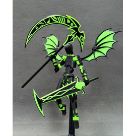 3D Printed Robot 13 Figure,T13 Action Figure Set,Titan 13 Robot Action Figure,Dummy 13 Set,Titan 13, for Collectors Desktop Decorations,Assembly Completed(Black Green)