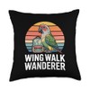 Green Cheek Conure Mom Parrot Vintage Retro Travel Throw Pillow