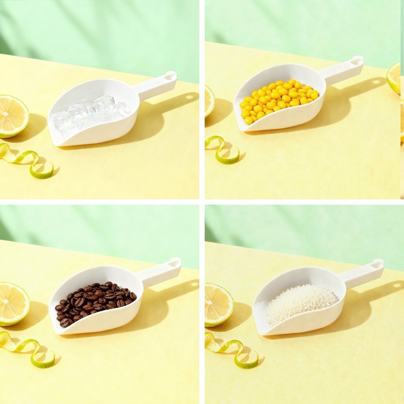 Mini Ice Scoop 6 OZ, Super Durable, Food Grade PP