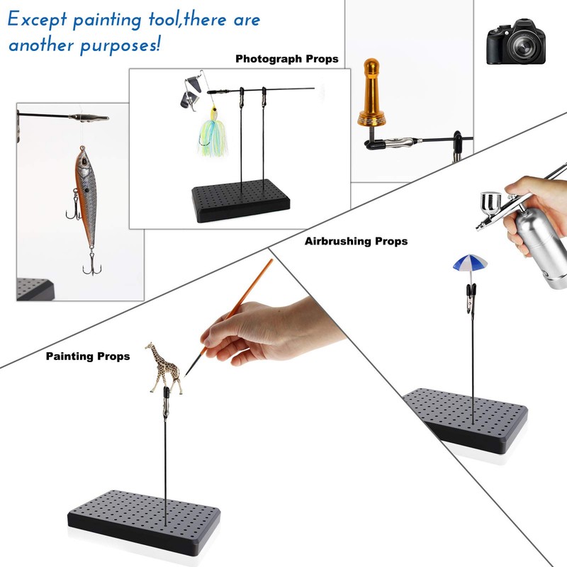 GJJC09B 1PC Painting Stand Base and 20PCS Alligator Clip Stick