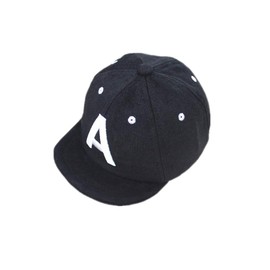 Baby Baseball Cap Striped Sun hat Letter Sun Protection Hat Infant Toddler Baby Boy Cotton Kids Children Adjustable Hats (Click B hat-Black)