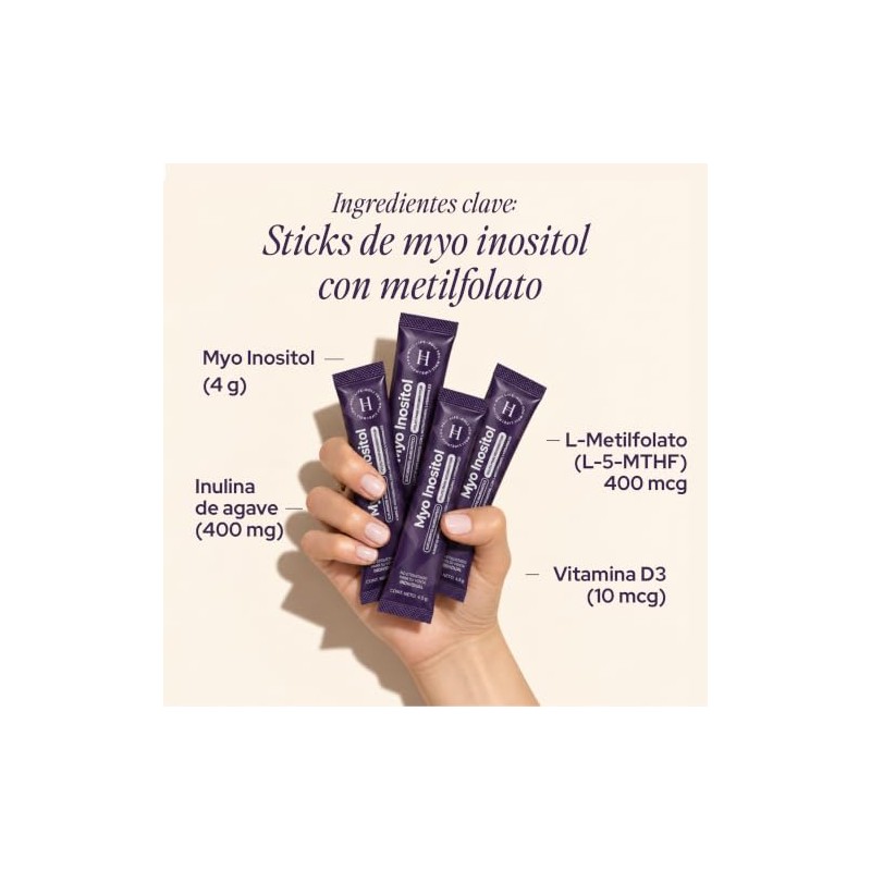 Holiherb - Myo Inositol (4g) + Metil Folato en Polvo|
