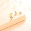 MOOFUN Mini Ball Stud Earrings Rose Gold/Gold/Silver Women's Earrings Stud