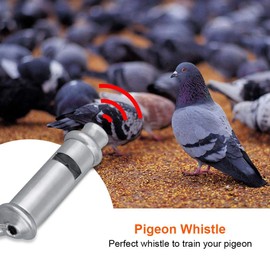 Zerodis Pigeon Whistle with Lanyard Stainless Steel Ultrasonic Birds Behavior Training Tool Pet training device