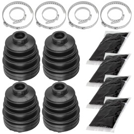 Caltric 2 Rear Axle LH and RH Outer CV Boot Kit for Yamaha Grizzly 700 YFM700 2012-2020