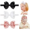 jollybows 3 PCS Hairband Grosgrain Ribbon Headbands for Baby Girls