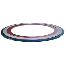 Sterling Seal and Supply , Inc. API 601 9000IR1500316PTFE150 Green Band with White Stripe 316SS/PTFE Spiral Wound Gasket with 316SS Inner Ring, -150 to 500 degrees F Temperature Range, 1.75" ID, 3.38" OD, for 1-1/2" Pipe Size
