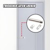 Adyoney 3 Inch Brushed Silver Solid Brass Surface Bolt, Elegant