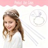 4 Pack Pearl Rhinestone Floral Headband for Wedding