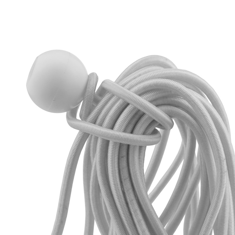 6"white bungee ball,marquee ties,elasticated toggles,shock ties,tarpaulin tie down,camping PACK OF