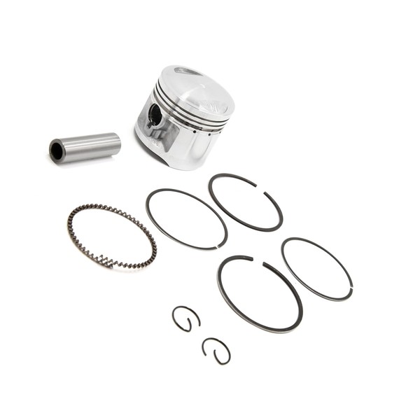 VekAuto Motorcycle Piston Set for Honda CG125 Metal Silver Tone