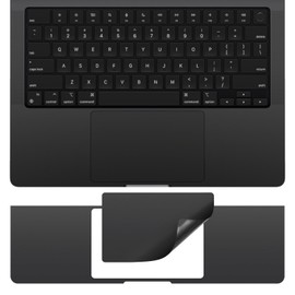 CaseBuy Palm Rest Protector Vinyl Skin Sticker for 2024 2023 MacBook Pro 14 inch M4 M3 Pro/Max A2918 A2992 A3401 A3112 A3185 with Touch-ID Scratch-Resistant Keyboard Cover -Space Black