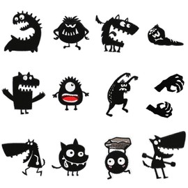 CHENLONB Embroidered Patches, Applique Iron, Mini Patches, Cute, Stylish, Boys and Girls, Kindergarten, DIY Clothes, Repair Patches, Decorative, Patches (Set of 13)