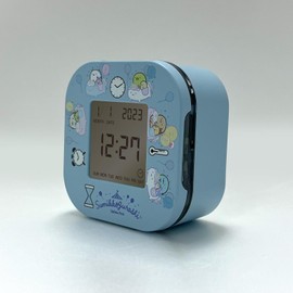 ALIAS AC22012SXSG Alarm Clock, Sumikko Gurashi, Digital, Multifunction Clock, Tapioka Park, Backlight, Timer, Temperature Display, Light Blue
