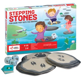 Chalk and Chuckles Stepping Stones Game – High-Energy Jumping & Learning Activity for Kids Ages 3+