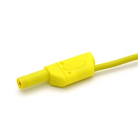 Safety Test Lead Laboratory – CABLE WITH Stackable 4 mm Banana Plugs – Berührungsgeschützt 2.5 sq mm sil 2 m Yellow
