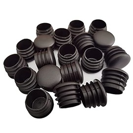 Round Plastic Plug, Black Tubing End Cap Plug Chair Glide Round Pipe End Cap Furniture Chair/Leg Pipe Cover Insert (20 PCS) (1 inch)