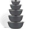 WHYSKO Stainless Steel Mixing Bowls With Lids Set, 5 Sizes