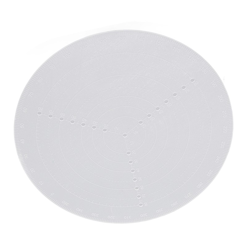 Round Center Finder Acrylic Semi Transparent Compass Drawing Measurement Tools