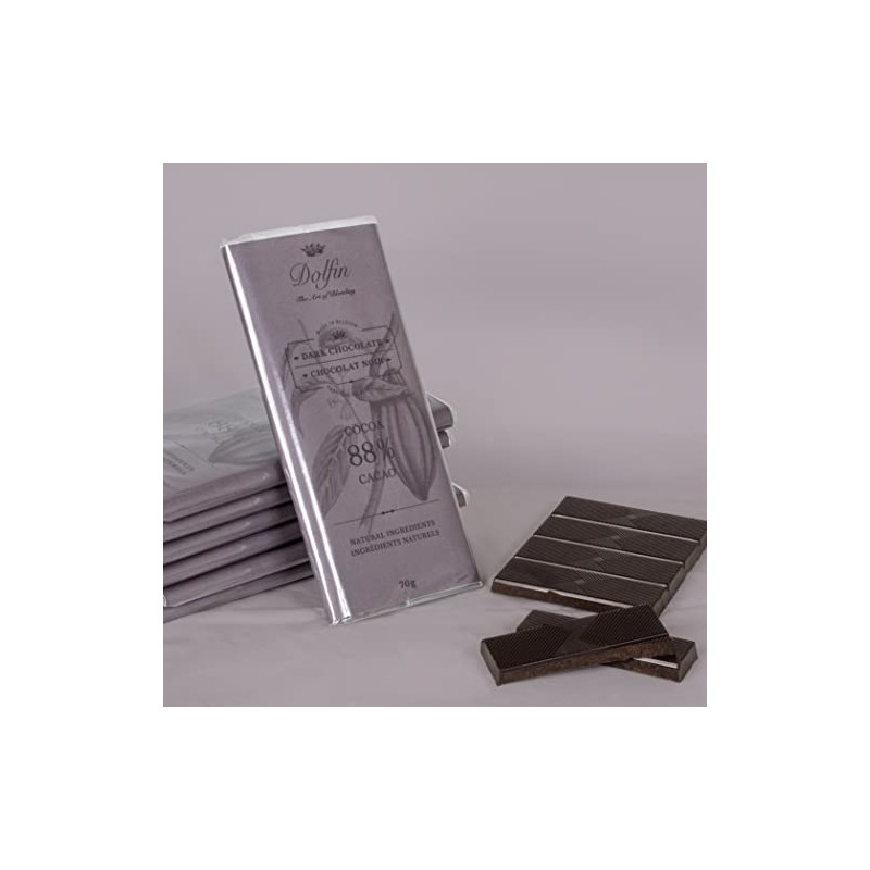 DOLPHIN CHOCOLATE Extra Dark Chocolate Bar, 2.47 OZ
