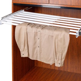 Home in Bold Space Saving Under Cabinet Drying Rack - Hidden Drying Rack for Laundry, 21"-32" Expandable Metal Clothes Drying Rack - Ideal for Cabinets, Small Spaces, Apartments, Dorms