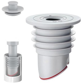 Washing Machine Drain Hose Seal, JHBKing Washer Drain Outlet Plug, Silicone, Prevent Odors and Backflow, Pipe Seal Ring, Sewer Seal Coupler for Washing Machine Box (Fit 1.75''–2.0'' ID Outlet)