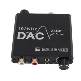 Depisuta 192KHz Digital to Analog Converter, Digital to Analog Sound Converter with Bass Adjustment Knob, 3.5mm Adapter, Eliminate Noise of No Input Signal​