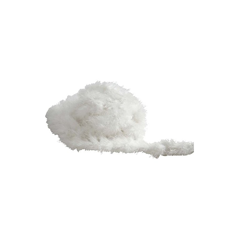 1 boa di piume, 20-30 mm di larghezza, bianco, 10