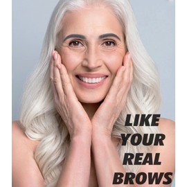 Yfulfill Grey Eyebrow Pencil for Older Women, Waterproof, Eyebrow Pen for Gray Hair