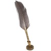 Feather Pen Exquisite Pattern Quaint Texture Comfortable Grip Stainless Steel