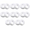 16 Pieces Round Type Keyhole Shelf Brackets Hangers, Screws Plastic