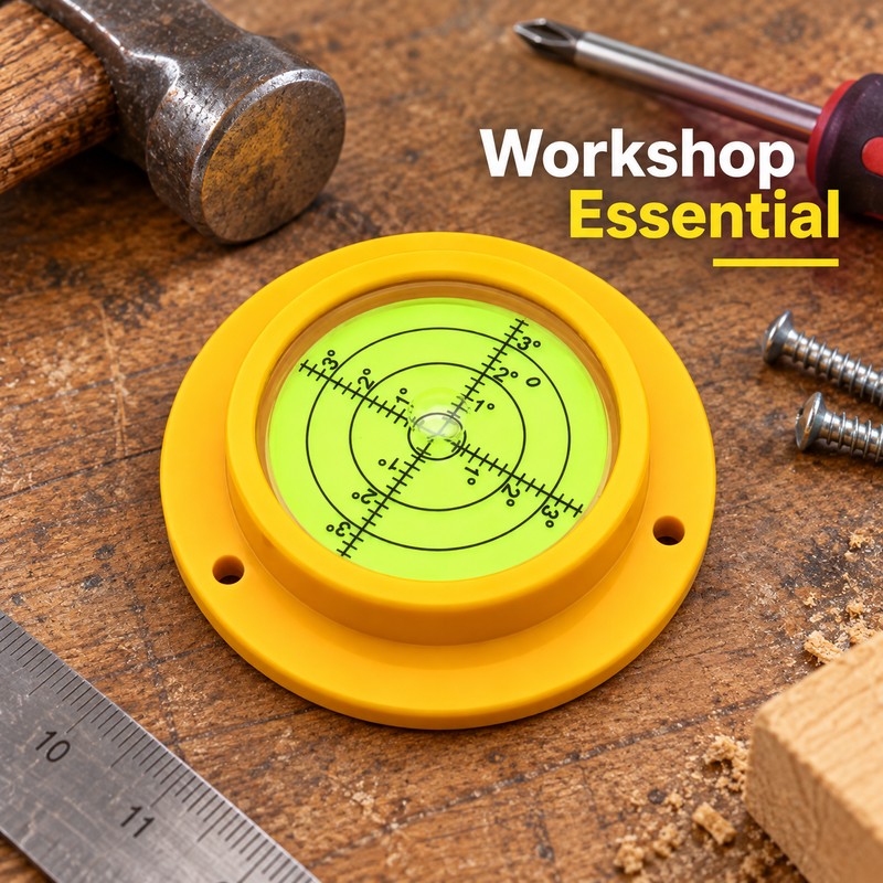 Round Bubble Level Tool – Compact Circular Spirit Level Gauge