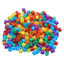 QUARKZMAN 300 Pcs Clothes Hanger Marker Blank Labels for 3.5mm Rods for Clothes Colour Coding Red/Green/Yellow/Blue/Purple/Orange