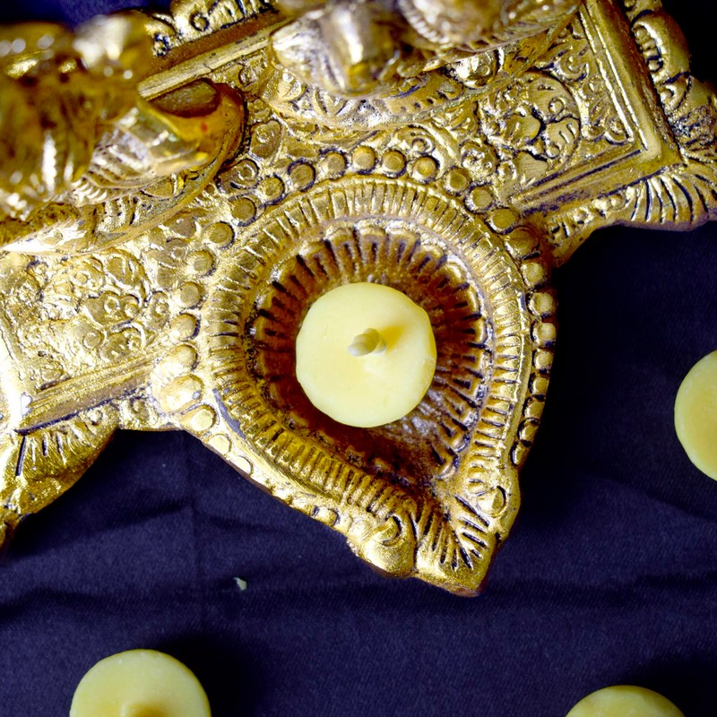 SATVIK Pack of 100 Pure Cow Ghee Wicks for Puja