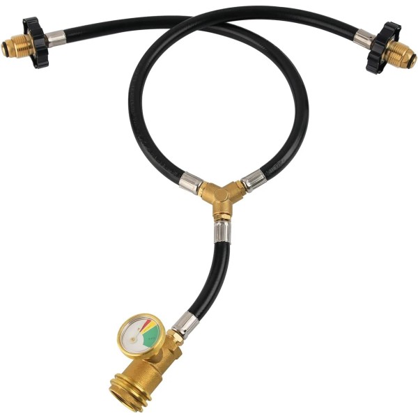 No Brand Roastove Universal Two Way POL&QCC Y Splitter Hose