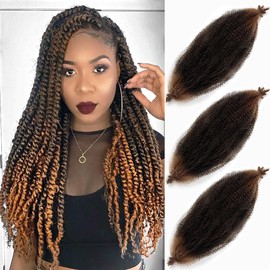 Afro Twist Hair 24 Inch 3 Packs Springy Crochet Braiding Hair (T/27#)