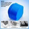 Denture Cup Dental Retainer Case Cleaning with Strainer Basket, Orthodontic
