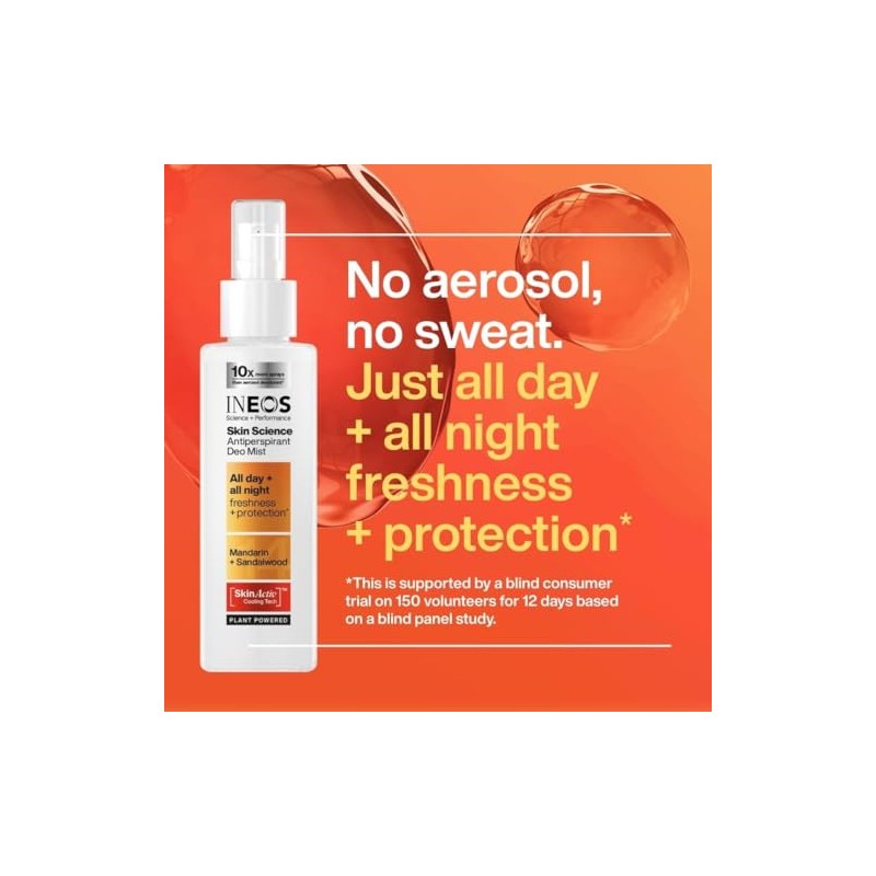 INEOS Skin Science Antiperspirant Deo Mist Mandarin + Sandalwood, 200ml